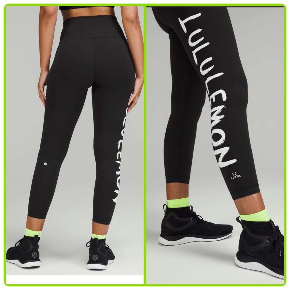 Lululemon Wunder Train High-Rise Tight 25" Ed Curtis
Black size 0 EUC LOGO